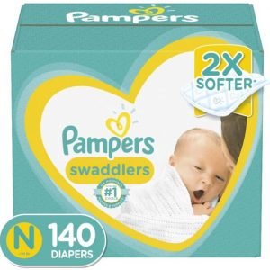 Diapers Newborn/Size 0 (< 10 lb), 140 Count - Pampers Swaddlers Disposable Baby Diapers, Enormous Pack (Packaging May Vary)
