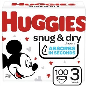 Huggies Snug & Dry Diapers, Size 3, 100 Ct