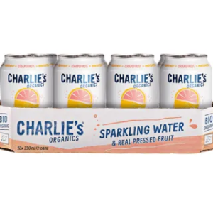 Charlie's Organic Sparkling Water Grapefruit Bio (12x 33cl)