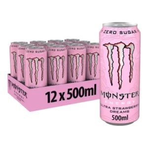 Monster Energy Ultra Strawberry Dreams Zero Sugar can (12x 500ml)