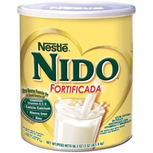 Nestle Nido Fortificada Dry Whole Milk, 56.3 Ounce Canister — 6 per case.