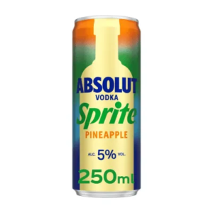 Absolut Vodka & Sprite Pineapple can (12x 250ml)